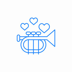 wedding fanfare icon sign vector