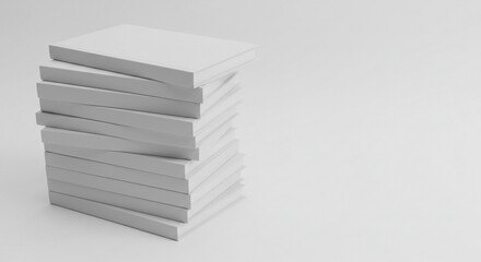 Clean Spine Book Mockup on White Studio Background