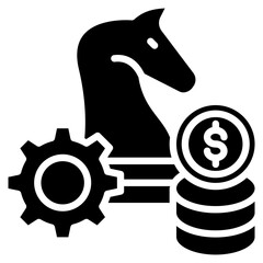 Financial Strategy glyph icon