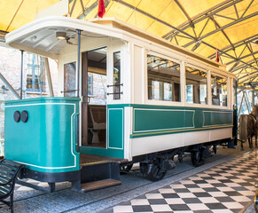 Ottoman period  historical old horse-drawn tram in istanbul