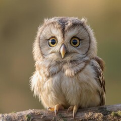 Obraz premium A baby Morepork owl portrait