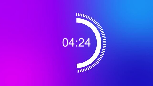 Timer. Countdown, 10-second timer animation with split elapsed circle effect, Digital countdown clock timer, Element for overlay concept