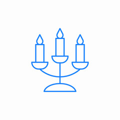 candelabra candles icon sign vector