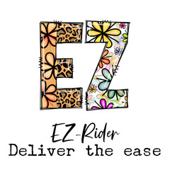 EZ Rider Delivering Ease with Floral and Leopard Design
