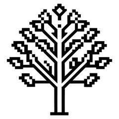 abstract tree made of hearts