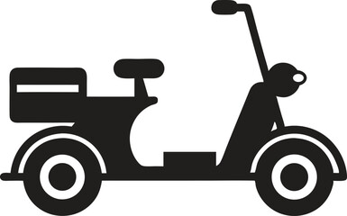 silhouette of a bike, Scooter vector graphic