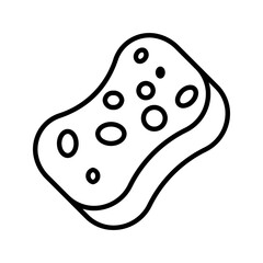 A sponge outline icon, perfect for cleaning apps or household interfaces