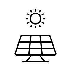 A solar panel outline icon, great for energy apps or renewable interfaces