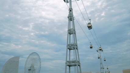 cable car in yokohama city