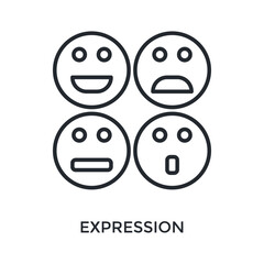 Expression Icon Outline Style. Vector Illustration For Graphic Design