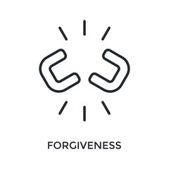 Forgiveness Icon Outline Style. Vector Illustration For Graphic Design