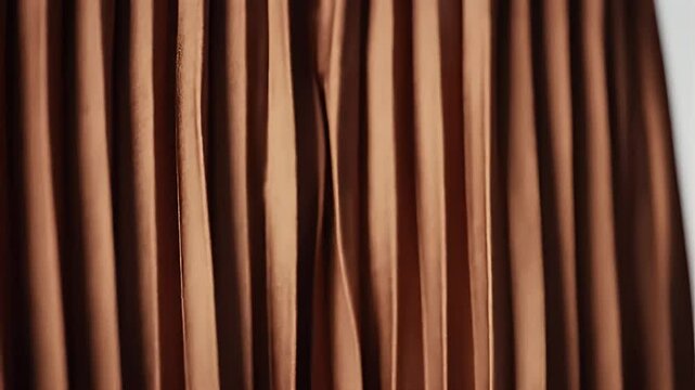 Pleated brown fabric texture