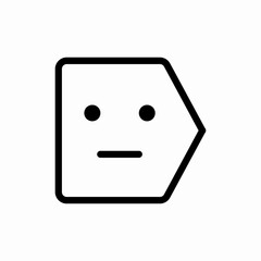 Fototapeta premium neutral expression battery icon vector sign