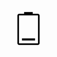 no battery charge icon vector sign