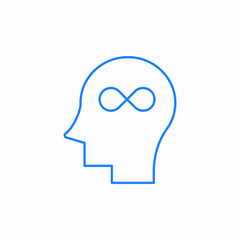 infinite mind thinking icon sign vector
