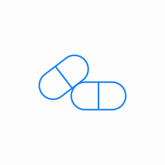 medicine pill capsule icon sign vector
