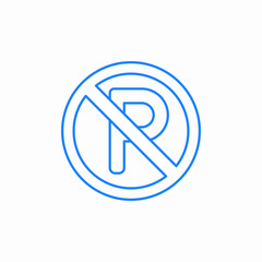 no parking symbol icon sign vector