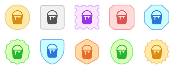 Editable paint bucket, plastic, metal, container vector icon. Construction, tools, industry. Part of a big icon set family. Perfect for web and app interfaces, presentations, infographics, etc