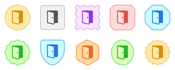 Editable door, entrance, port vector icon. Construction, tools, industry. Part of a big icon set family. Perfect for web and app interfaces, presentations, infographics, etc