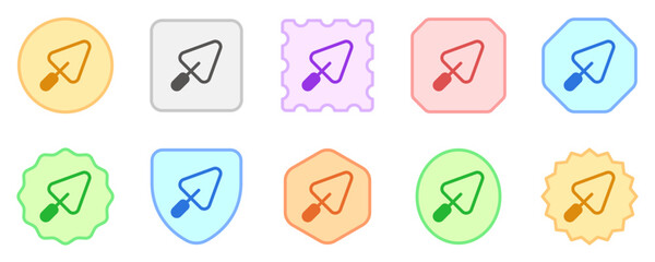Editable trowel, shovel, cement vector icon. Construction, tools, industry. Part of a big icon set family. Perfect for web and app interfaces, presentations, infographics, etc
