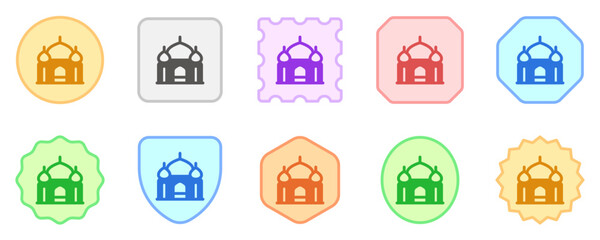 Editable mosque vector icon. Landmark, monument, middle east, religious, building, architecture. Part of a big icon set family. Perfect for web and app interfaces, presentations, infographics, etc