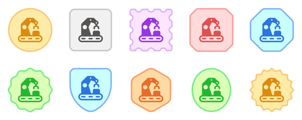 Editable robot hand, industry, sorting vector icon. AI technology, artificial intelligence, computer. Part of a big icon set family. Perfect for web and app interface, presentations, infographics, etc