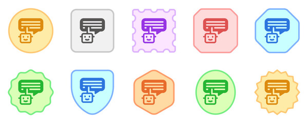Editable chat bot, smart assistant vector icon. AI technology, artificial intelligence, computer. Part of a big icon set family. Perfect for web and app interfaces, presentations, infographics, etc