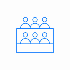 people group rows icon sign vector