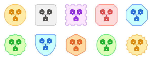 Naklejka premium Editable local, home, network, LAN, connection vector icon. Remote work, job, profession, freelance. Part of a big icon set family. Perfect for web and app interfaces, presentations, infographics, etc