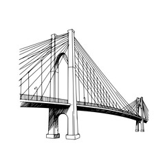 Architectural Bridge Building Structure Silhouette