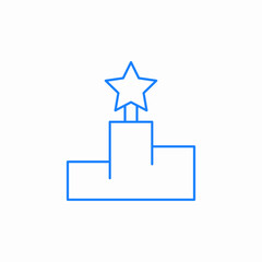 podium star winner icon sign vector
