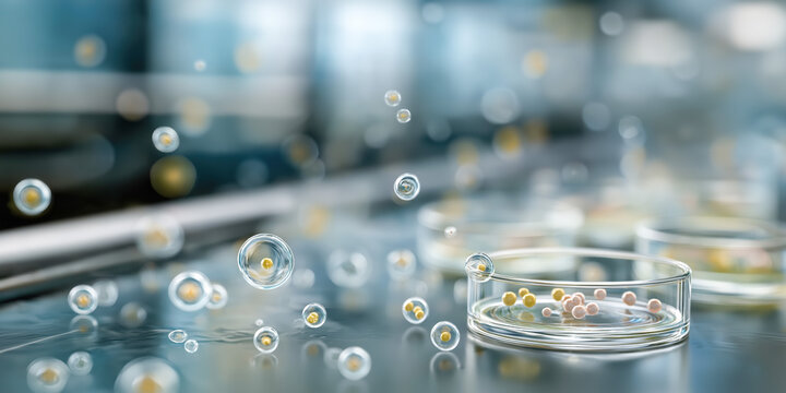 受精卵が分割してる、架空のIPS細胞研究。Generative AI