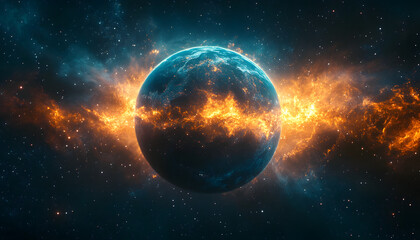 Fototapeta premium abstract outer earth space nebula