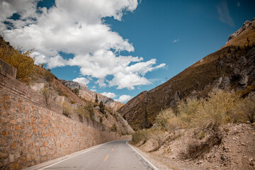 The northern route of the national highway from Sichuan to Tibet, China