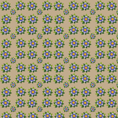 abstract flower vector seamless pattern