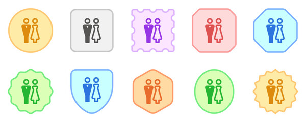 Editable bride and groom, wedding, couple vector icon. Wedding, valentine, love, celebration. Part of a big icon set family. Perfect for web and app interfaces, presentations, infographics, etc