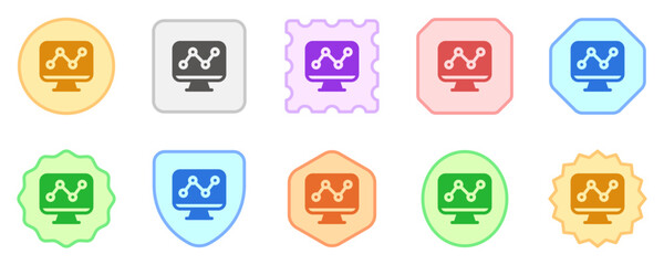 Editable dashboard, computer, chart vector icon. SEO, marketing, business. Part of a big icon set family. Perfect for web and app interfaces, presentations, infographics, etc