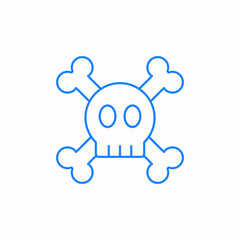 skull and bones icon sign vector