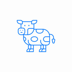 standing cow icon sign vector