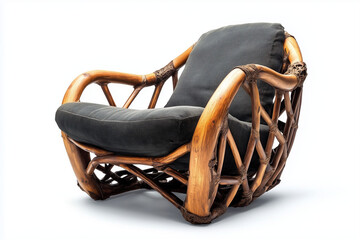 Loft armchair isolated on white background.