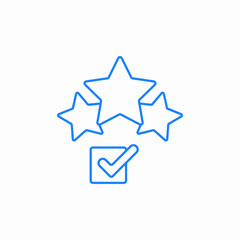 star rating checkbox icon sign vector