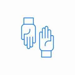 two human hands icon sign vector