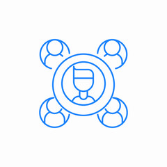 user network connection icon sign vector