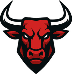 Bull Logo Design, Bison icon silhouette, Buffalo silhouette isolated, Vector illustration Buffalo Logo Design