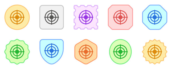 Editable shooting game, target, focus vector icon. Video game, game elements. Part of a big icon set family. Perfect for web and app interfaces, presentations, infographics, etc
