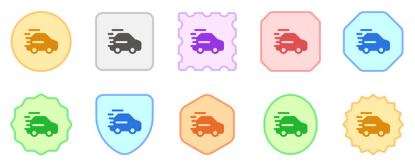 Fototapeta premium Editable racing game, racing car vector icon. Video game, game elements. Part of a big icon set family. Perfect for web and app interfaces, presentations, infographics, etc