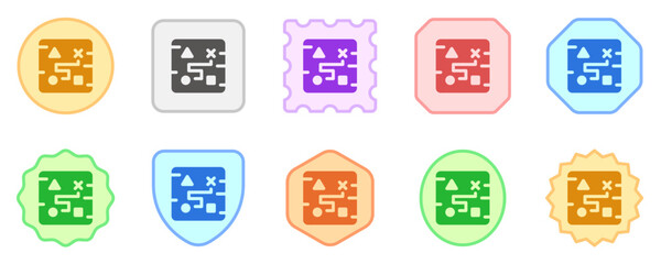 Editable strategy game, strategic map vector icon. Video game, game elements. Part of a big icon set family. Perfect for web and app interfaces, presentations, infographics, etc