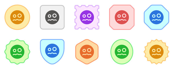 Editable scared face expression emoticon vector icon. Part of a big icon set family. Part of a big icon set family. Perfect for web and app interfaces, presentations, infographics, etc