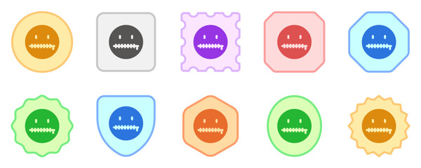 Editable zip mouth, silence expression emoticon vector icon. Part of a big icon set family. Part of a big icon set family. Perfect for web and app interfaces, presentations, infographics, etc