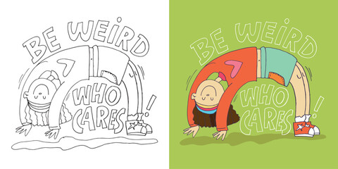 Trendy hand drawn doodle lettering quote. Lettering for t-shirt design, mug print, bag print, clothes fashion. 100% hand drawn vector image.